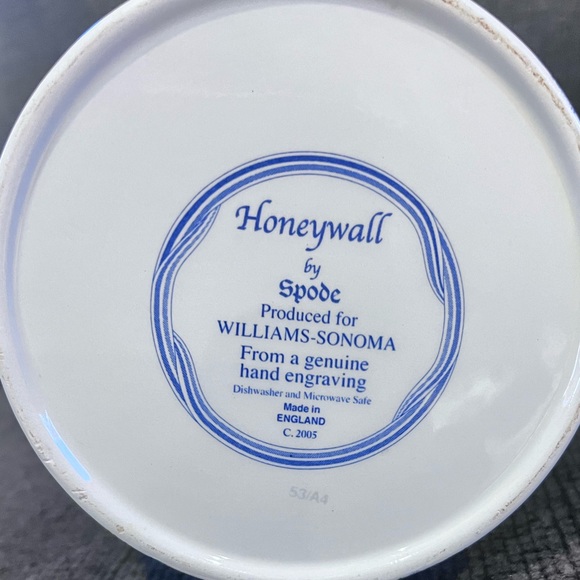 WILLIAMS-SONOMA SPODE “HONEYWALL" PITCHER Fine Porcelain - Picture 6 of 7